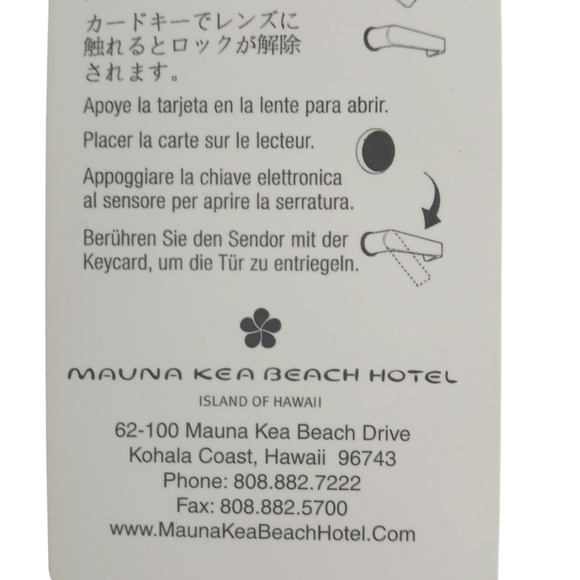2 MAUNA KEA BEACH HOTEL Room Key Card Collectible Vintage Memorabilia Hawaii - Picture 7 of 7